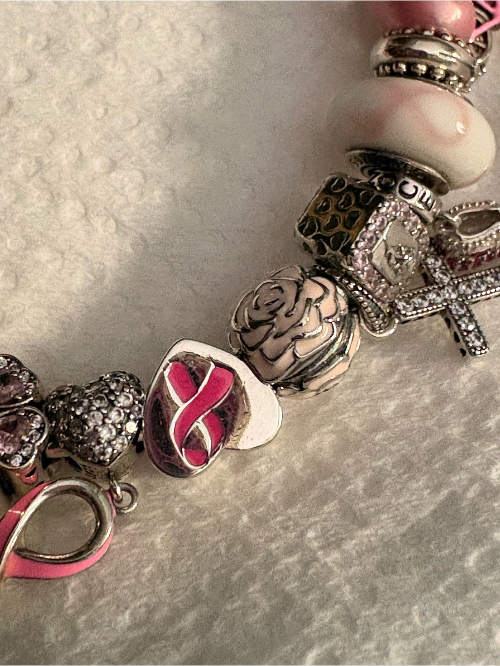 Pandora breast cancer awareness themed bracelet - Picture 8 of 10